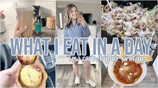 WHAT I EAT IN A DAY  LOW CARB  CLEANER EATING  EASY  DELICIOUS MEAL IDEAS [upl. by Notsyrb]