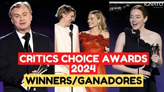 CRITICS CHOICE AWARDS 2024 WINNERS  GANADORES [upl. by Pfister374]