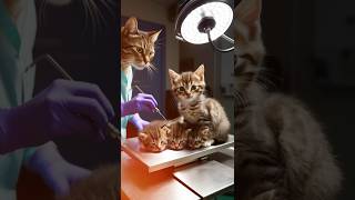 kitten is sick 😔😨  kitten cat baby cartoon funny cute shorts foryou ytshorts [upl. by Ahearn]