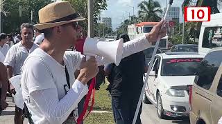 Trabajadores del Poder Judicial se manifiestan en Cancún [upl. by Elimaj]