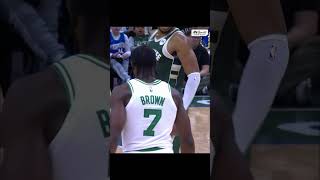 Giannis Hits Jalen Brown Then Trolls  Celtics vs Bucks Showdown [upl. by Sydalg82]