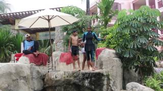 Centara Grand Beach Resort Phuket Thailand Karon cliff jump jumping tourism travel tourist hotel [upl. by Marmion]