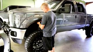 Full installation of Bushwackers famous quotPocket Stylequot fender flares on a 2011 F250 Super Duty [upl. by Delija354]