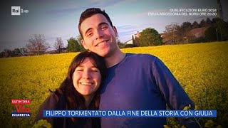 Filippo tormentato dalla fine della storia con Giulia  La Vita in diretta  17112023 [upl. by Wyly]