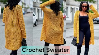 Crochet Lightweight Cardigan Made From 2 Panels Beginner Friendly crochetcardigans howtocrochet [upl. by Shum]