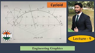 Lecture 9 Cycloid Curve with Normal and Tangent  Engineering Drawing  Engineering Graphics [upl. by Derron610]