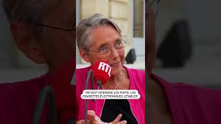 Elisabeth Borne  quotOn veut interdire les puffs les cigarettes électroniques jetablesquot [upl. by Haik]