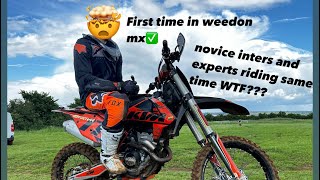 First time riding at Weedon mx 26052024 ktm sxf350 Novice inters and experts riding same time WTF [upl. by Aicilav]