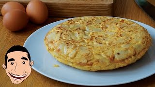 MOUTHWATERING SPANISH OMELETTE  How to Make Potato Omelette  Tortilla De Patatas Española [upl. by Seuqram]