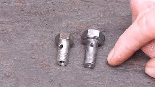 How to make a bolt for a banjo connector [upl. by Margaretha]