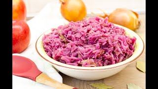 Stewed red cabbage with apple and cranberries This warm cabbage is best with roasted duck and beef [upl. by Joell183]