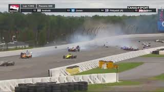 IndyCar Series Pocono 2018 Wickens Huge Crash Commentaire FR [upl. by Laird242]