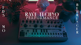 Behringer TD3 MO  Rave Techno Performance [upl. by Eizzo]