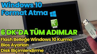 Flash Bellek ile Windows 10 Format Nasıl Atılır Orjinal Windows Kurulumu Nasıl Yapılır [upl. by Nulubez454]