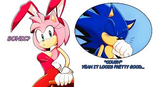 Bunny Girl Amy  Sonamy Sonic x Amy Comic Dub Compilation [upl. by Kenimod522]