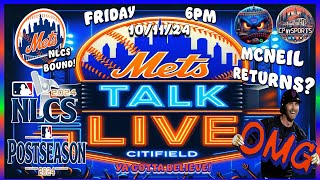 Mets Talk Live  New York Mets NLCS Bound  Jeff McNeil Return  MLB Playoffs  MLB Postseason [upl. by Lorrimer]