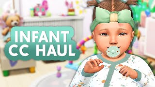 infant cc finds  hair clothes pacifiers bows shoes earrings  more  the sims 4 [upl. by Eseerehs900]