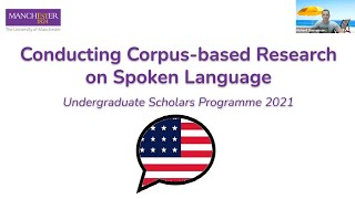 Conducting Corpusbased Research on Spoken Language [upl. by Haeluj137]