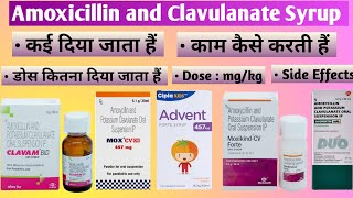 Amoxicillin and Potassium Clavulanate Syrup ip for Child Hindi Moxikind CV dry syrup [upl. by Zile]