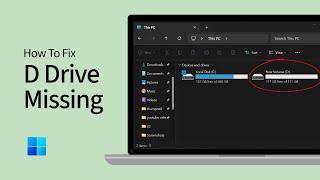 How to Fix D Drive Missing in Windows 111087  How To Fix E F Drive Suddenly Disappeared [upl. by Mab]