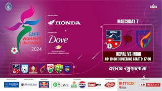 Nepal Vs India  SAFF Womens Championship 2024  Kartik 11  Kantipur MAX HD LIVE  Semi Final [upl. by Libb659]