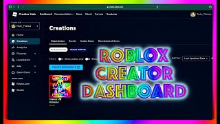 💡 How To Use The Roblox Creator Dashboard [upl. by Sheridan]