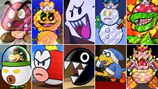 Paper Mario Sticker Star  All Bosses [upl. by Akinhoj869]