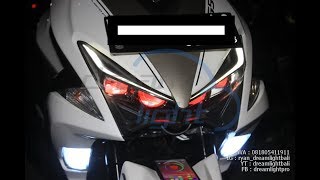 Yamaha Aerox NVX 155 Custom Headlamp Projector Original LED BiLED [upl. by Sej625]