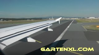 Flugzeugstart Frankfurt Startbahn West nach Stuttgart [upl. by Enelehcim]