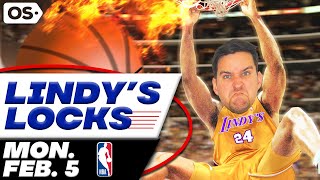 NBA Picks for EVERY Game Monday 25  Best NBA Bets amp Predictions  Lindys Leans Likes amp Locks [upl. by Paver602]