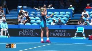 Lucie Hradecka v Coco Vandeweghe highlights RR  Mastercard Hopman Cup 2017 [upl. by Analed]