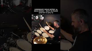 LEGENDARY DRUM INTRO  RUST IN PEACE  MEGADETH  NICK MENZA  HOW TO PLAY IT [upl. by Keenan]