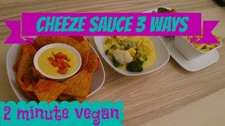 Vegan Cheese Sauce 3 Ways Veggies Cashews or Plant Milk  2 minute vegan [upl. by Irene171]