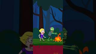 Girl vs Zombies shorts funny cartoon animation funnycartoon cartooncartoon feku fekucartoon [upl. by Vijar]