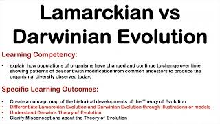 Evolution Part 2 Lamarckian Evolution vs Darwinian Evolution [upl. by Sitelc]