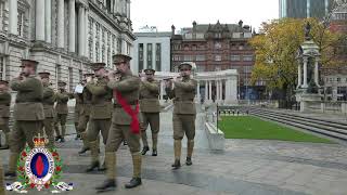 The Regimental Band  Belfast City Hall Remembrance Sunday 2023 [upl. by Goldi]