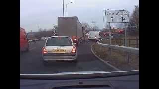 Driving Lessons Stoke on Trent Basford roundabout turning right from A500 West [upl. by Cecilio]