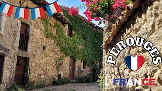 Walking in Pérouges France Beautiful Medieval Village French Village Life Virtual Walk in 4K [upl. by Annawot717]