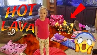 Hot Lava Childrens Game  The Floor is Lava  Kids Hardest Game Ever [upl. by Ahsekyt]