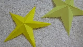 【ハンドメイド】折り紙「星」切り方・折り方 How to make handicrafts star [upl. by Adria]