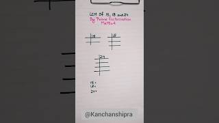 lcm of 151824  lcm by prime factorisation method  lcm of 3 numbers viral trending math lcm [upl. by Octavia]