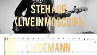 Steh Auf  Lindemann bass cover w tabs Live in Moscow [upl. by Amuh]