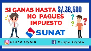 RENTA DE CUARTA CATEGORIA  SUNAT 2021  NO PAGUES NADA A SUNAT [upl. by Rfinnej]