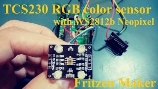 TCS230 RGB color sensor  WS2812b Neopixel [upl. by Oirrad]