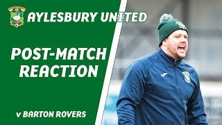 POSTMATCH REACTION  Barton Rovers 42 Aylesbury United [upl. by Frodeen]