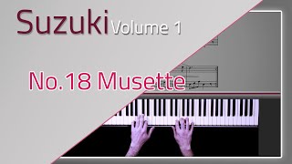 Musette  Suzuki Piano Book 1 Tutorial [upl. by Luy]