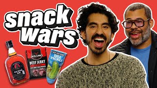 Dev Patel amp Jordan Peele Rate Indian And American Food  Snack Wars [upl. by Millie]