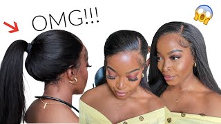 OMG😱 NEW‼️360 CRYSTAL LACE WIG 🔥No Glue No work Needed Natural Beginner Install ft Genius Wigs [upl. by Gillman505]