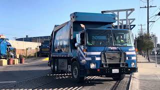 Republic services 6004 Autocar ACX McNeilus CNG rear loader exiting the transfer station [upl. by Miun]