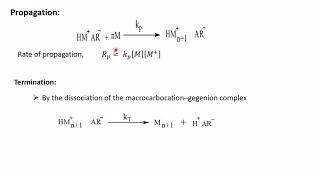 Mechanism and kinetics both cationic and anionic chain growth polymerization [upl. by Klemm836]